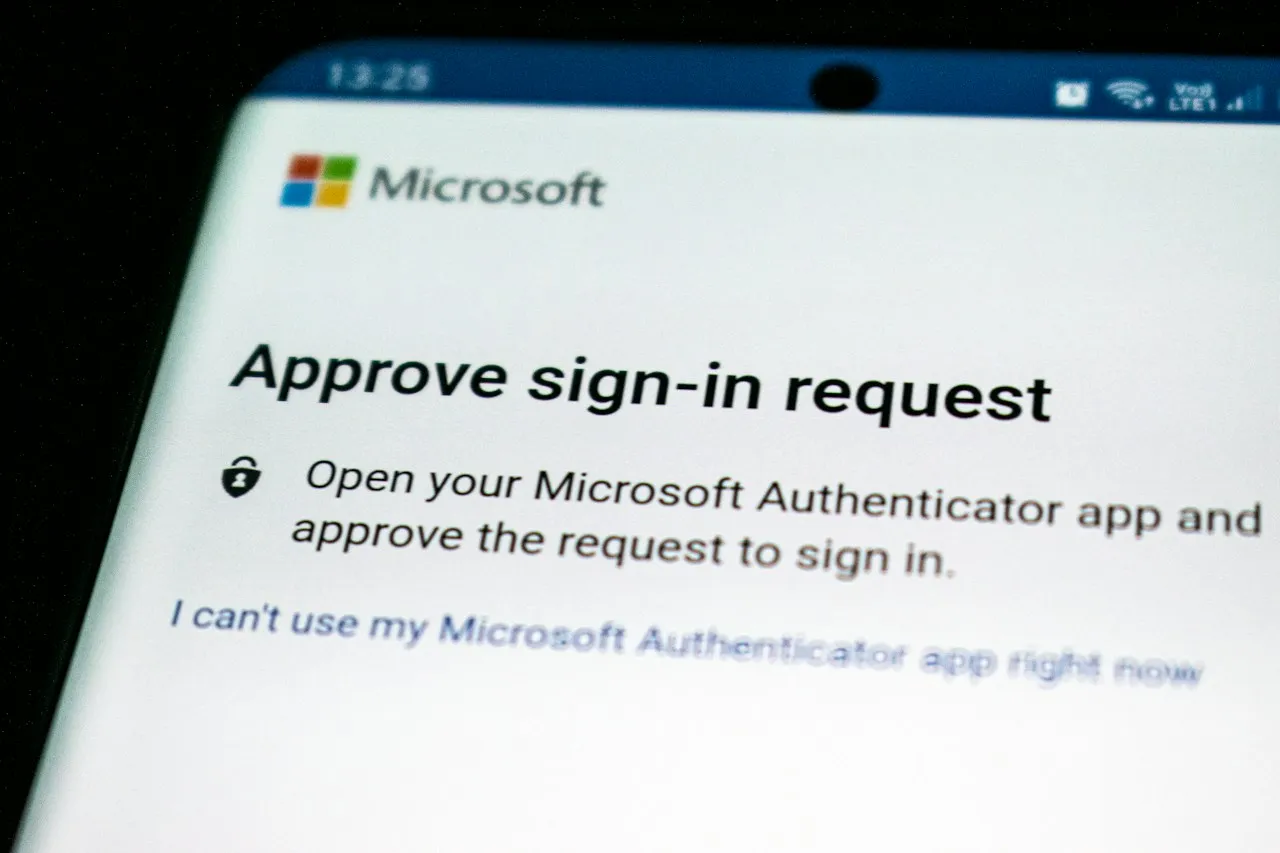 A phone screen shows a Microsoft 'Approve sign-in request' prompt asking the user to open the Microsoft Authenticator app.